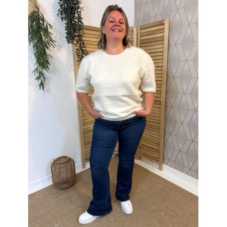 Pull Manche Courte Grande Taille Confort | Marina & Paloma Femme