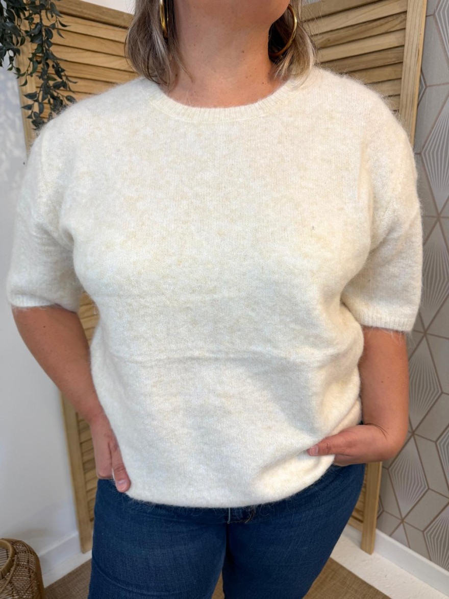 Pull Manche Courte Grande Taille Confort | Marina & Paloma Femme