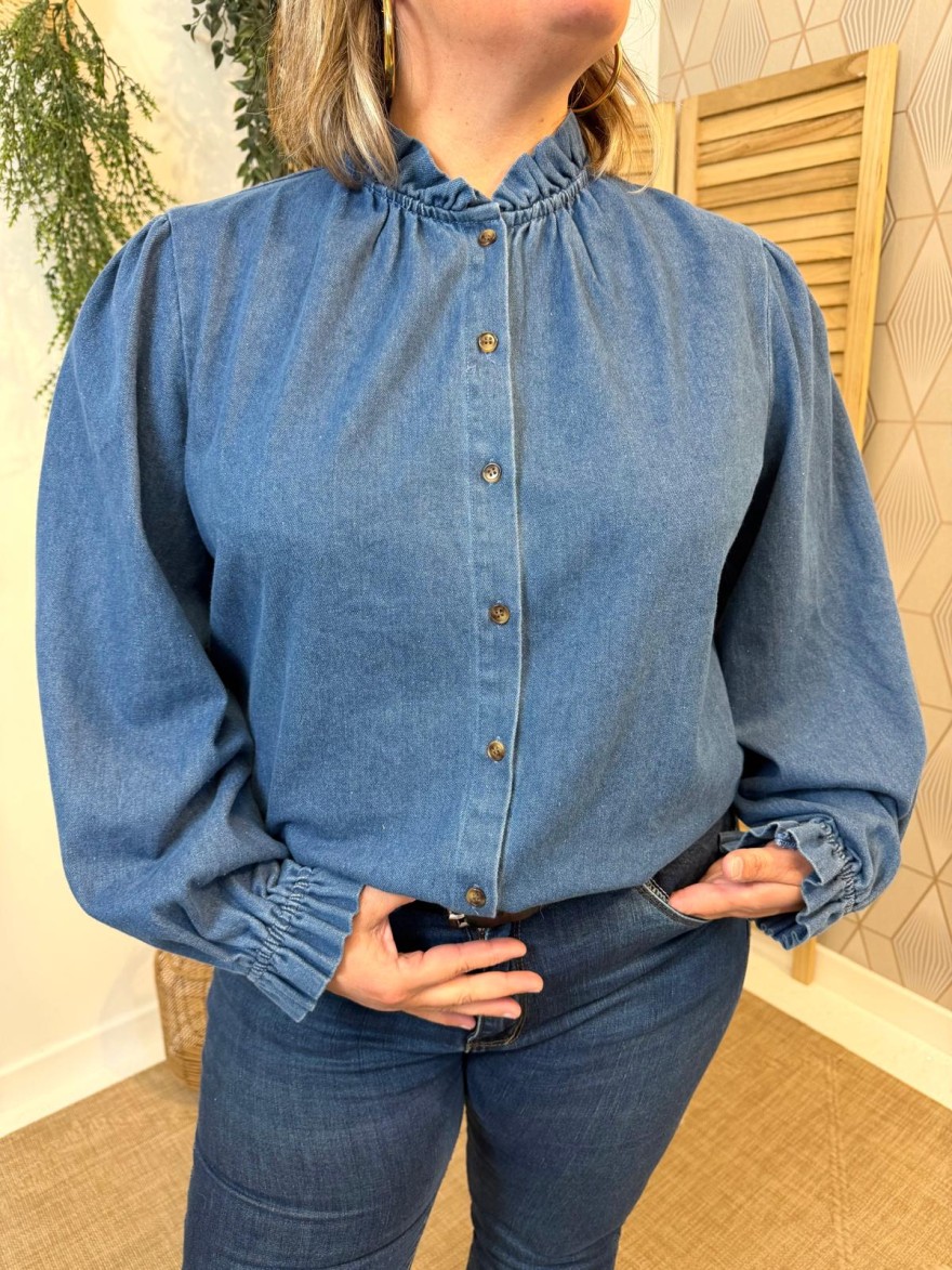 SurChemise Jean Grande Taille Tendance | Marina & Paloma Femme