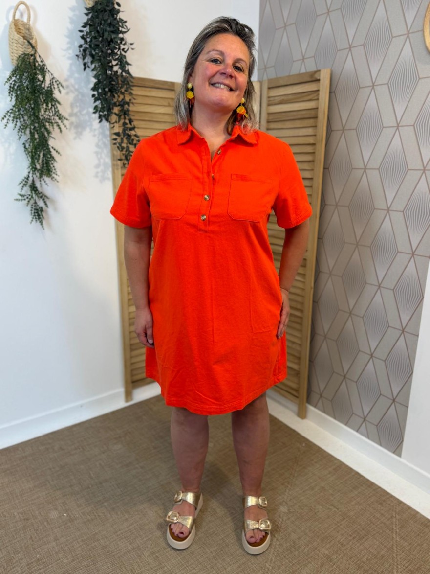 Robe Corail Maëlle Grande Taille Coton | Marina & Paloma Femme