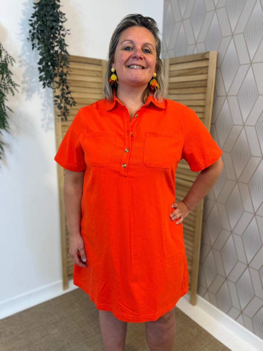 Robe Corail Maëlle Grande Taille Coton | Marina & Paloma Femme