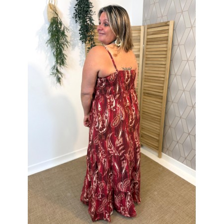 Robe Longue Bretelle Rouge Grande Taille By One Femme | Marina & Paloma