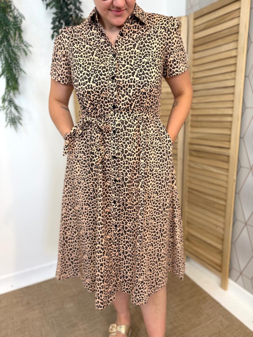 Robe Léopard Longue Ceinture Femme | Marina & Paloma