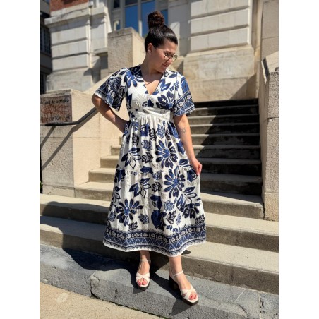 Robe Longue Manche Courte By One Femme | Marina & Paloma