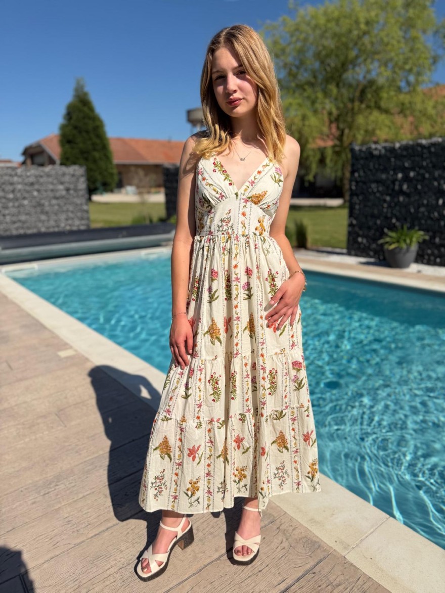 Robe Fine Bretelle In April 86 Coton Femme | Marina & Paloma
