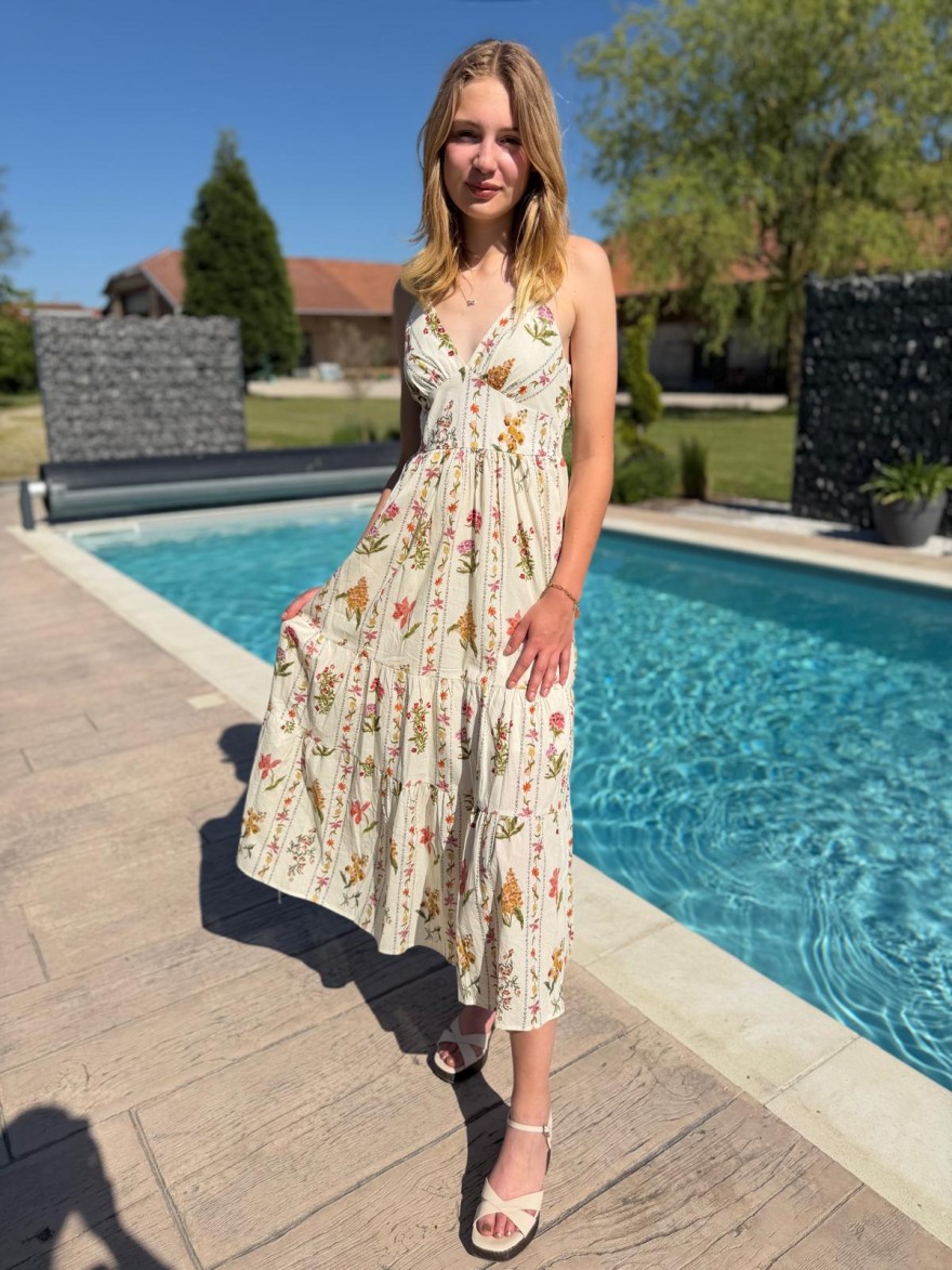 Robe Fine Bretelle In April 86 Coton Femme | Marina & Paloma