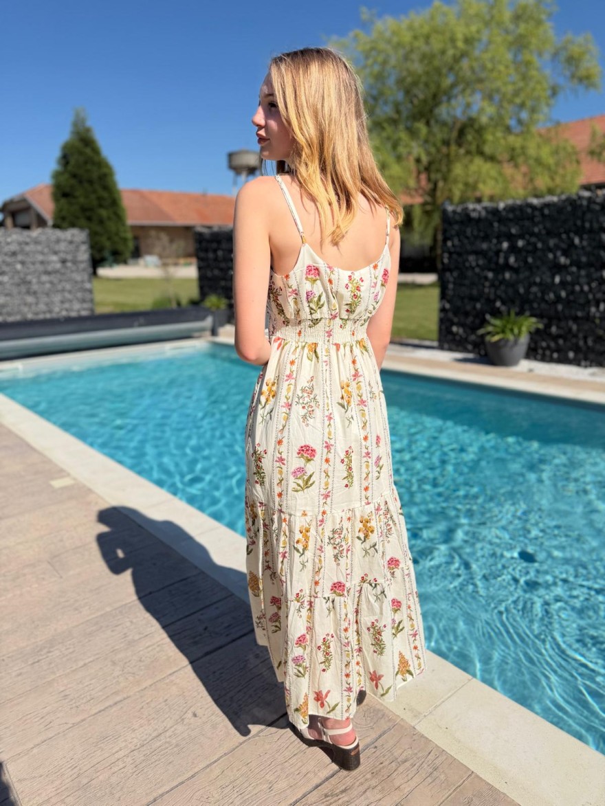 Robe Fine Bretelle In April 86 Coton Femme | Marina & Paloma