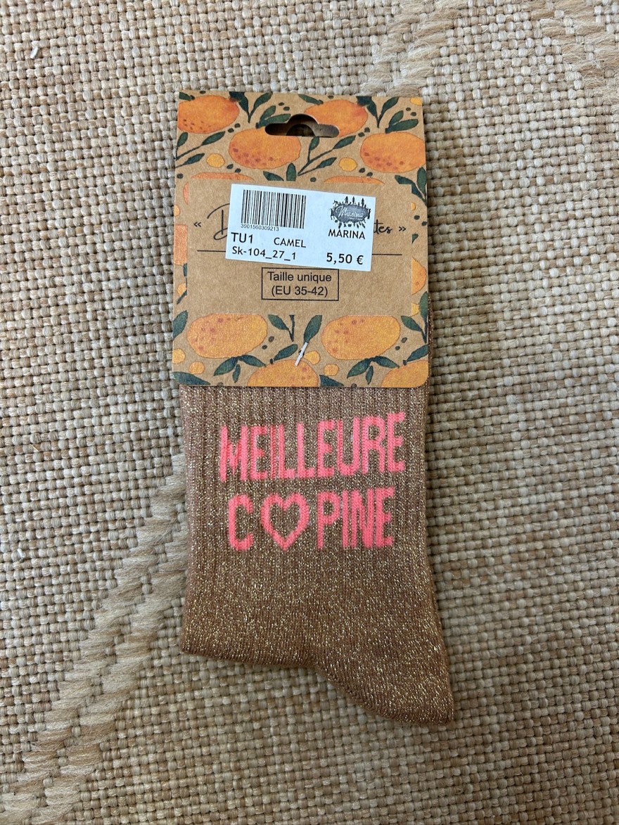 Chaussettes Pailletées Meilleure Copine Femme | Marina & Paloma
