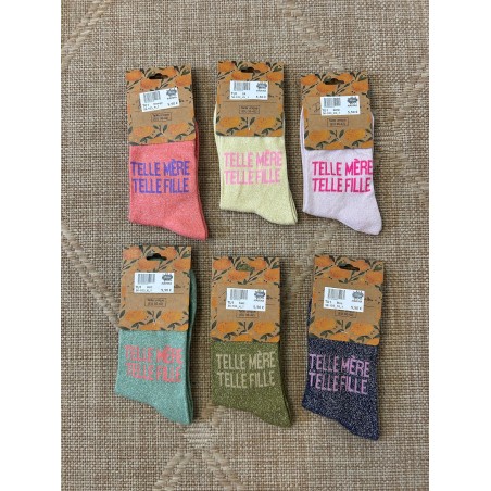 Chaussettes Telle Mère Telle Fille Pailletées | Marina & Paloma