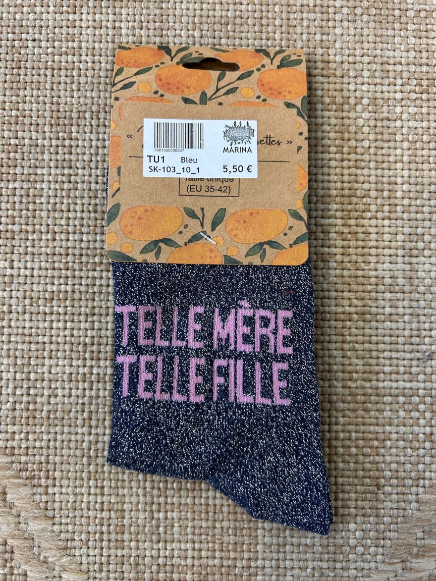 Chaussettes Telle Mère Telle Fille Pailletées | Marina & Paloma