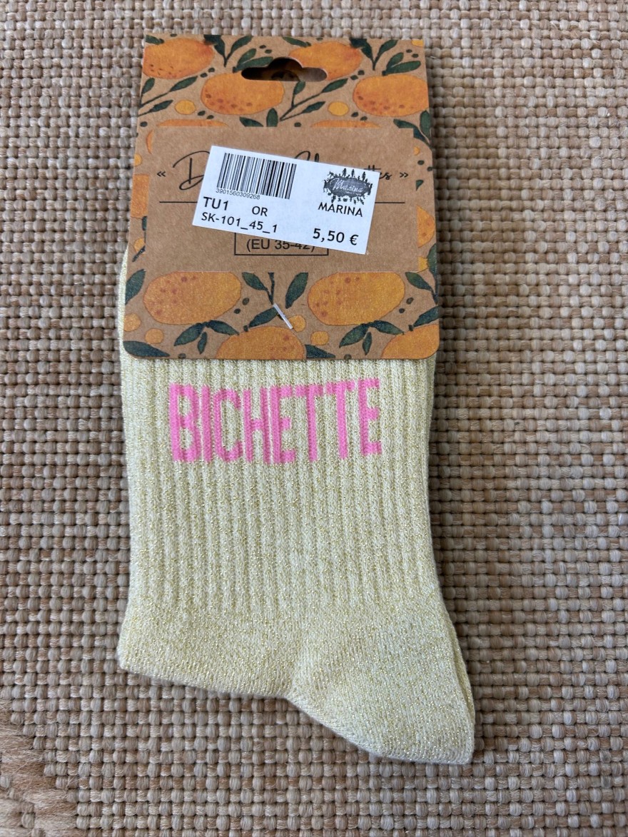 Chaussettes Bichette Pailletées Femme | Marina & Paloma