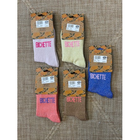 Chaussettes Bichette Pailletées Femme | Marina & Paloma