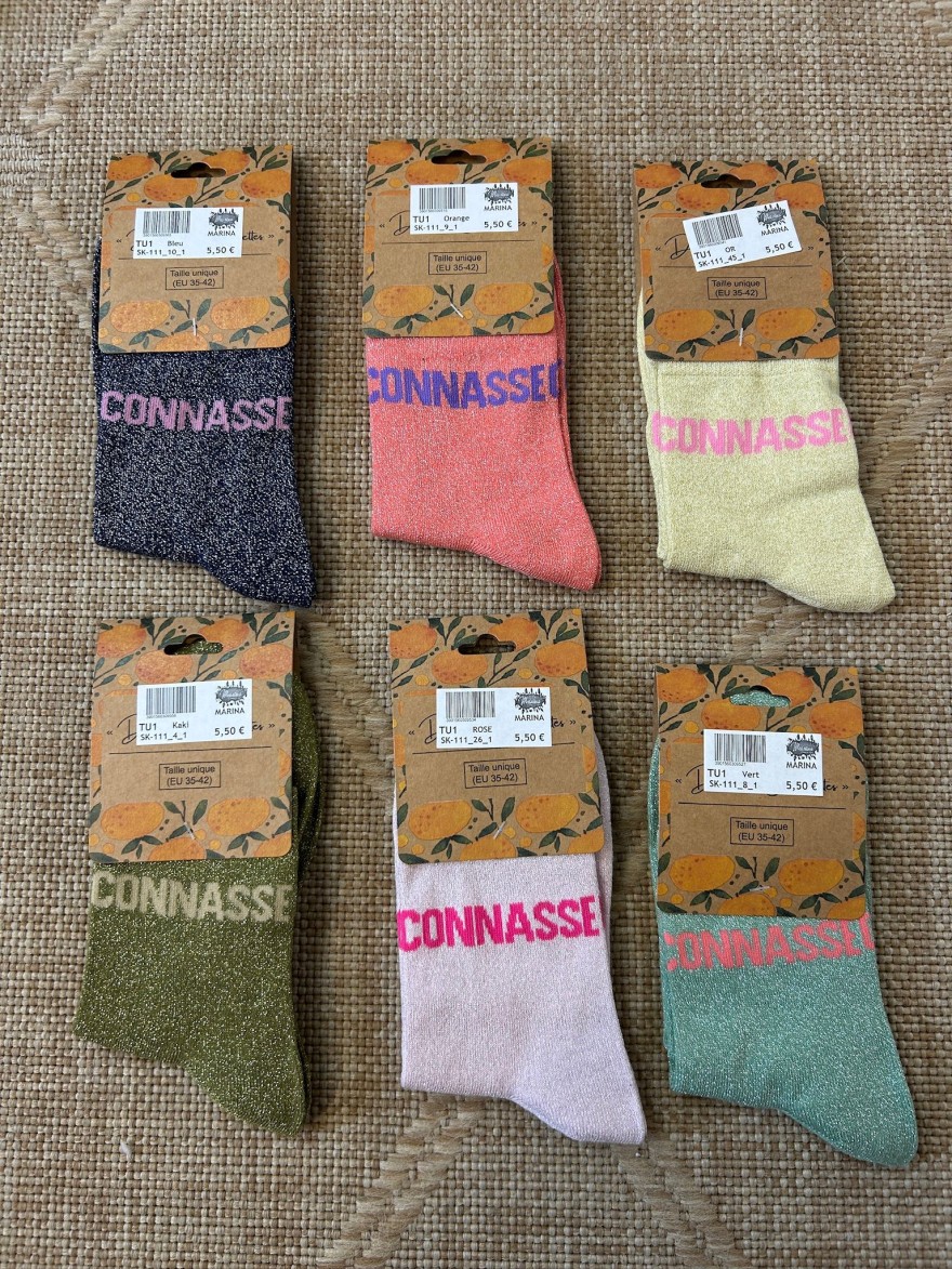 Chaussettes Connasse Pailletées Femme | Marina & Paloma