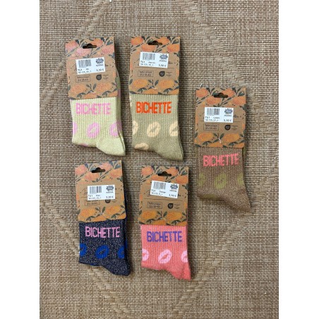 Chaussettes Bichette Bisous Pailletées | Marina & Paloma