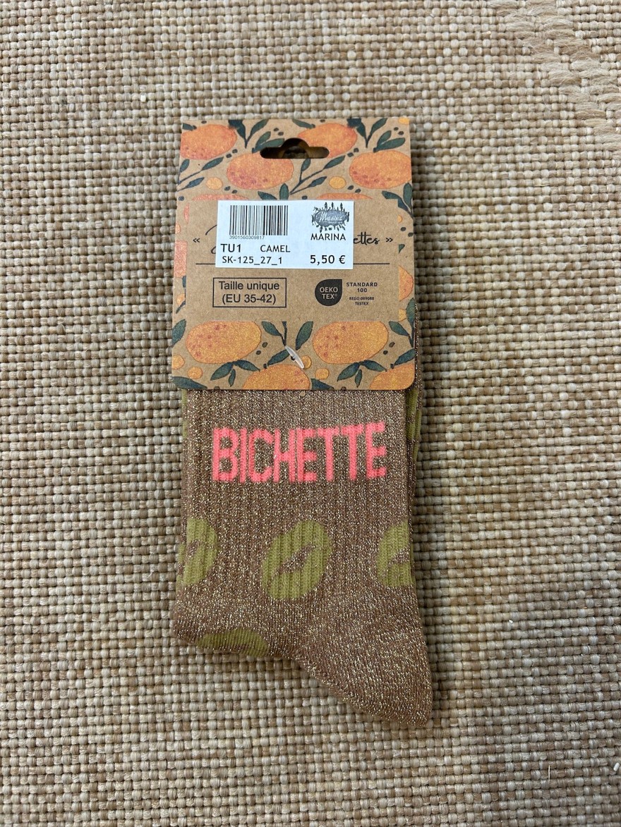 Chaussettes Bichette Bisous Pailletées | Marina & Paloma