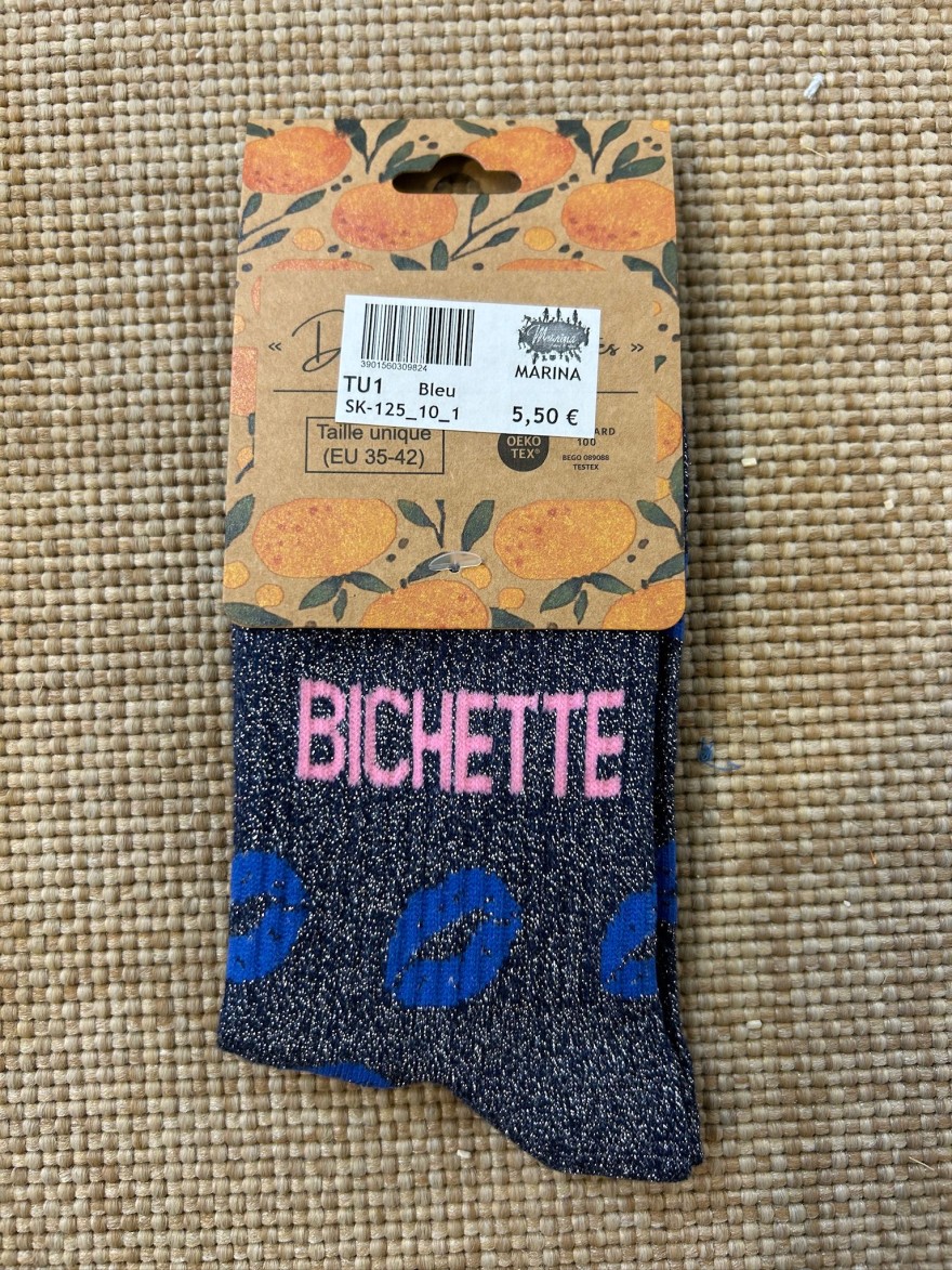 Chaussettes Bichette Bisous Pailletées | Marina & Paloma