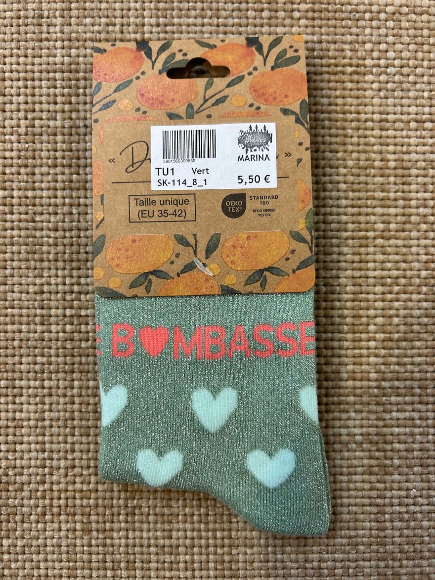 Chaussettes Bombasse Cœurs Pailletées | Marina & Paloma