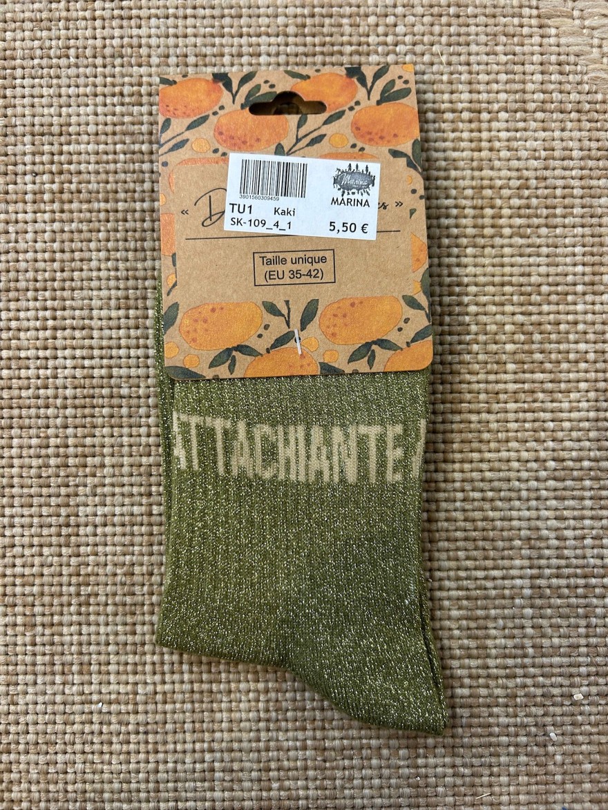Chaussettes Attachiante Pailletées Femme | Marina & Paloma