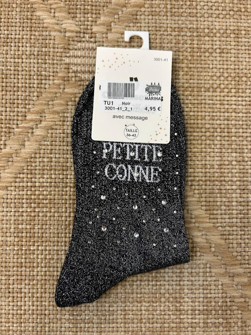Chaussettes Petite Conne Strass Femme | Marina & Paloma