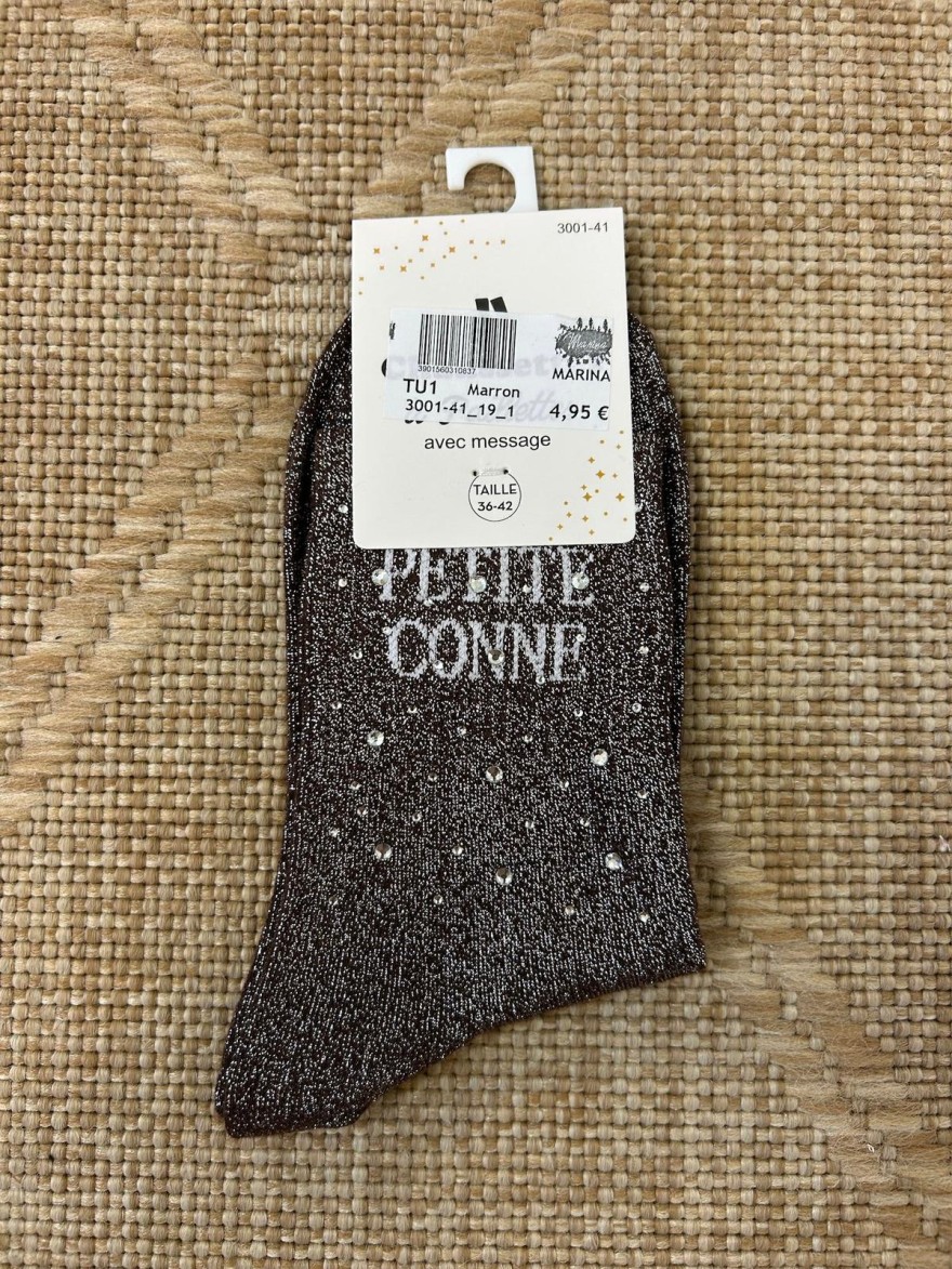 Chaussettes Petite Conne Strass Femme | Marina & Paloma