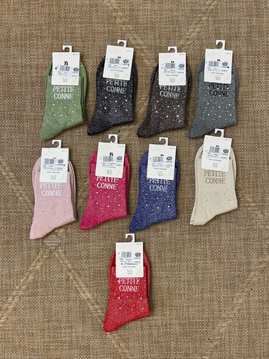 Chaussettes Petite Conne Strass Femme | Marina & Paloma