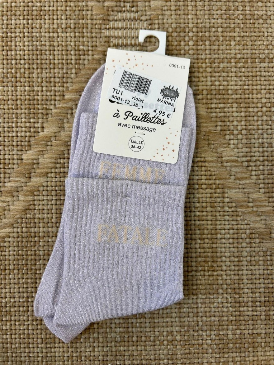 Chaussettes Femme Fatale Pailletées | Marina & Paloma