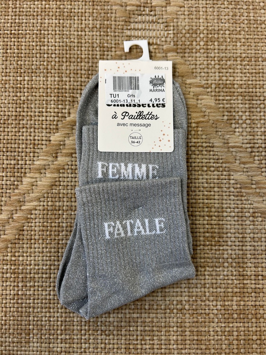 Chaussettes Femme Fatale Pailletées | Marina & Paloma