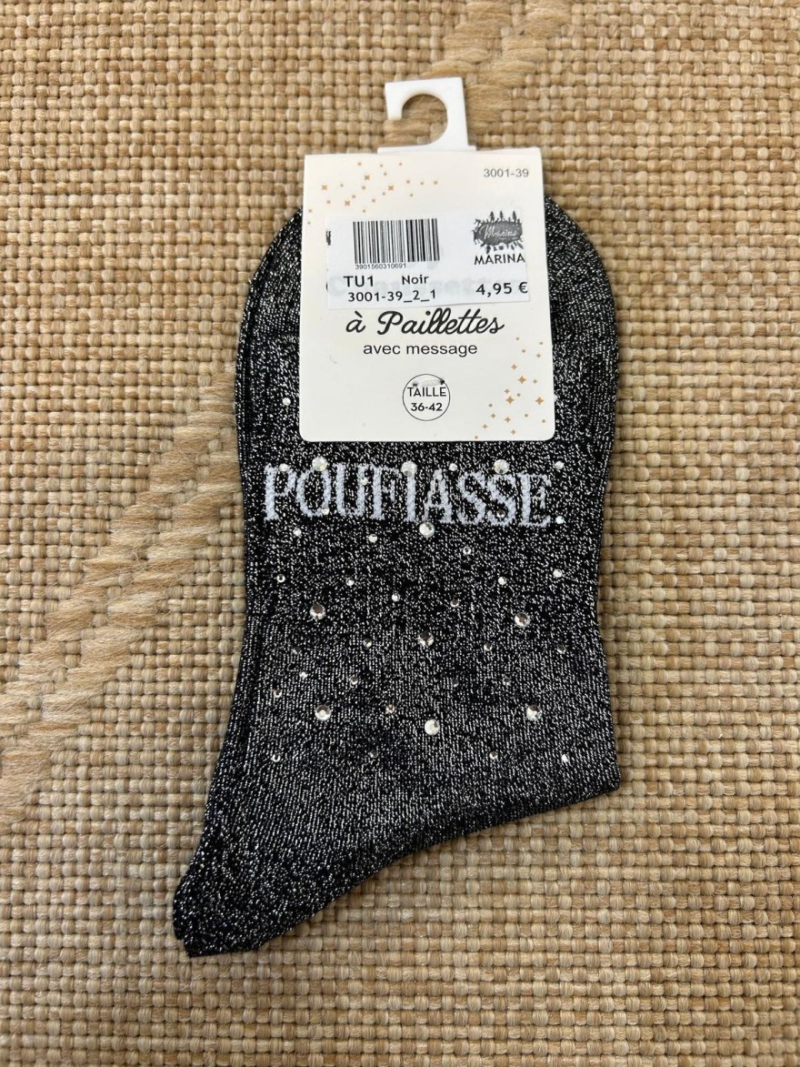 Chaussettes Poufiasse Strass Femme | Marina & Paloma
