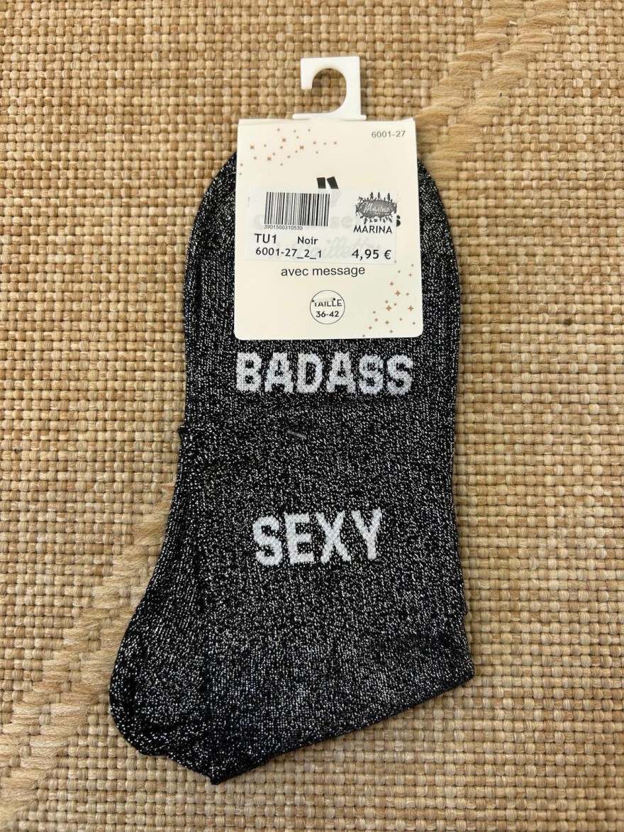 Chaussettes Badass Sexy Pailletées Femme | Marina & Paloma