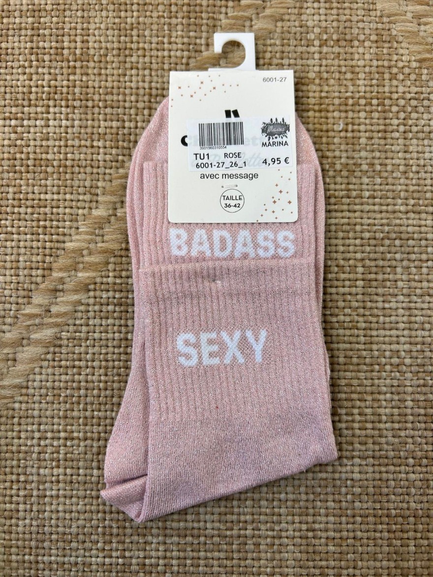 Chaussettes Badass Sexy Pailletées Femme | Marina & Paloma