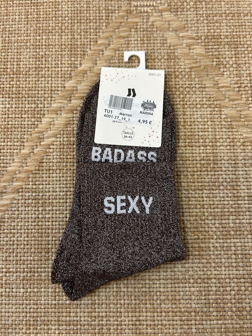 Chaussettes Badass Sexy Pailletées Femme | Marina & Paloma