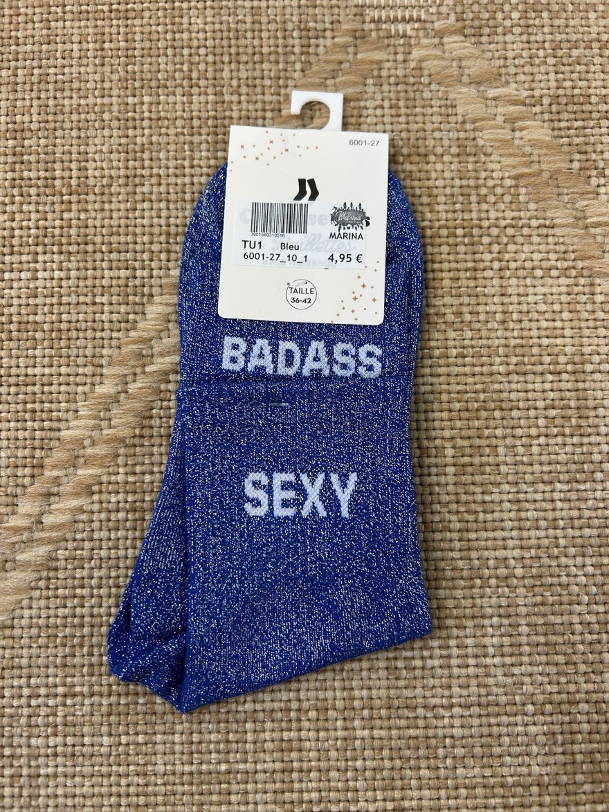 Chaussettes Badass Sexy Pailletées Femme | Marina & Paloma