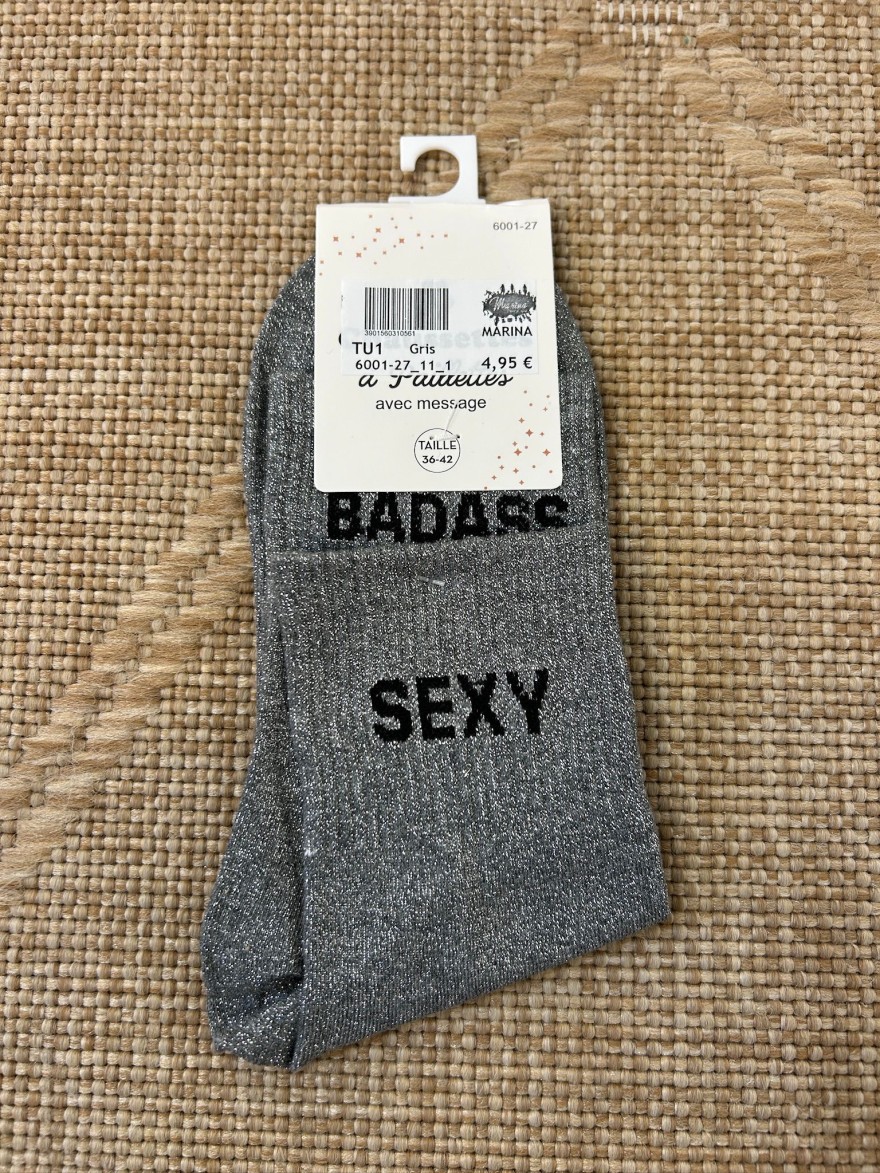 Chaussettes Badass Sexy Pailletées Femme | Marina & Paloma