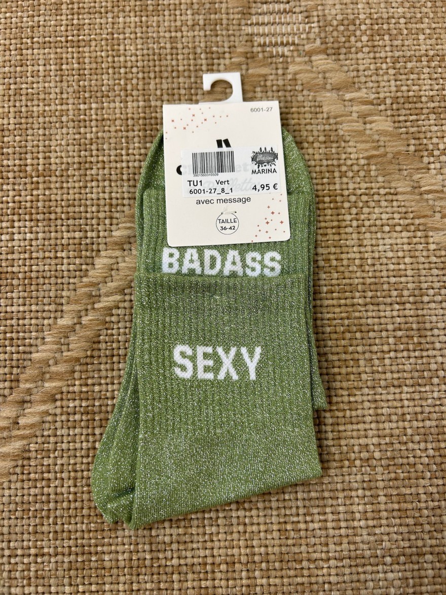 Chaussettes Badass Sexy Pailletées Femme | Marina & Paloma