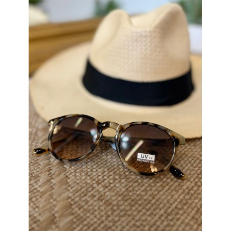 Lunettes de Soleil Rondes Léopard Femme Tendance | Marina & Paloma