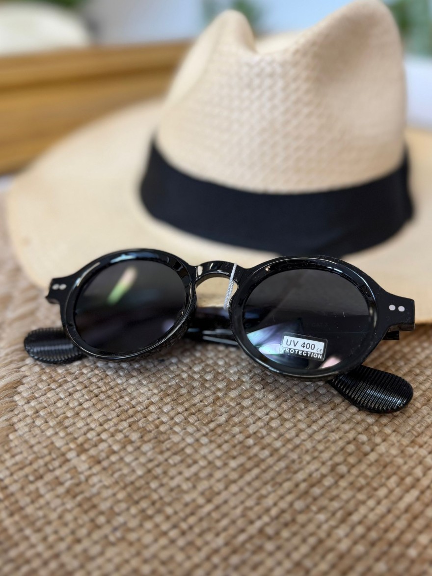 Lunettes de Soleil Rondes Noires Femme Tendance | Marina & Paloma