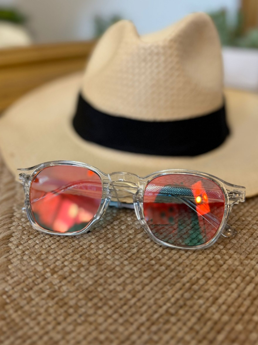 Lunettes de Soleil Transparentes Verres Roses Femme | Marina & Paloma