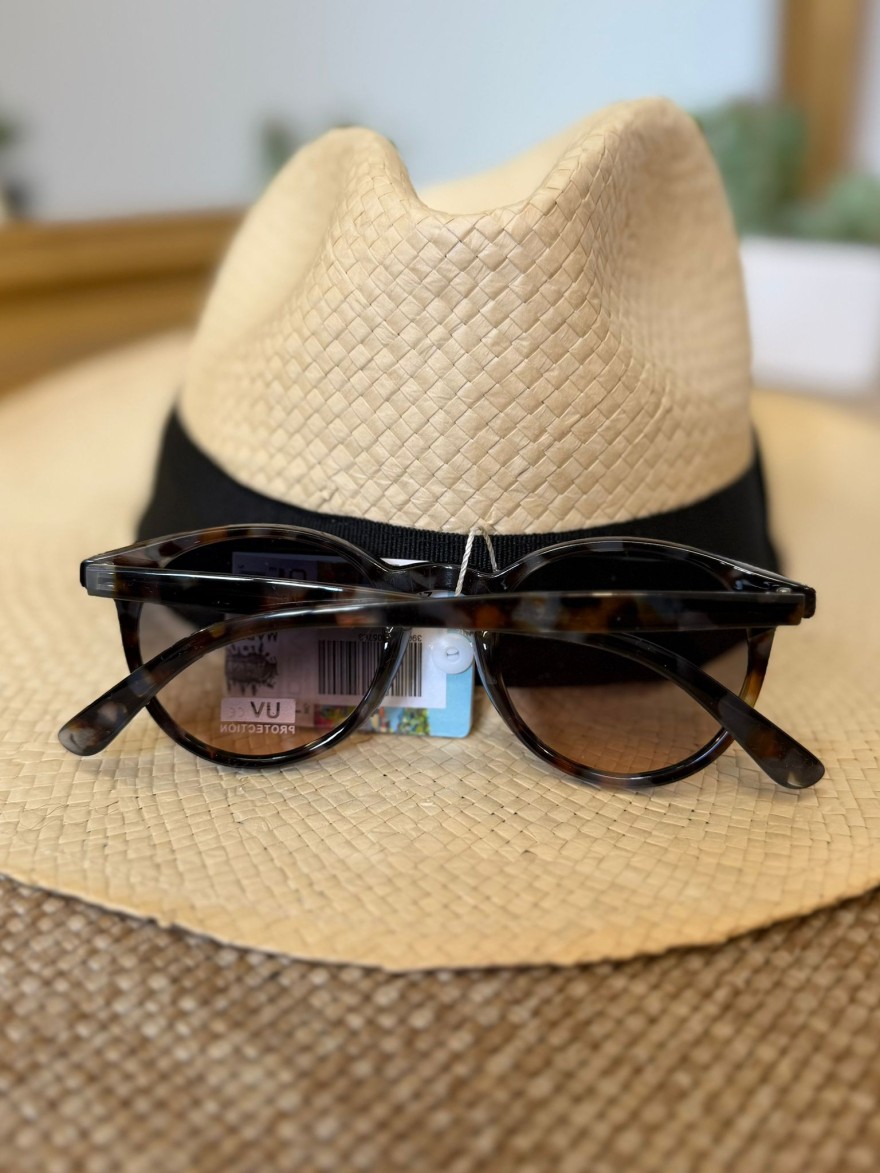Lunettes de Soleil Rondes Écailles Noires Femme | Marina & Paloma