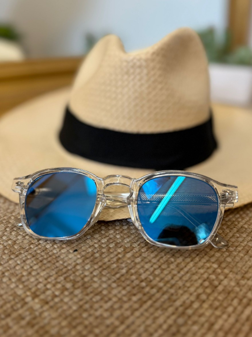 Lunettes de Soleil Transparentes Verres Bleus Femme | Marina & Paloma