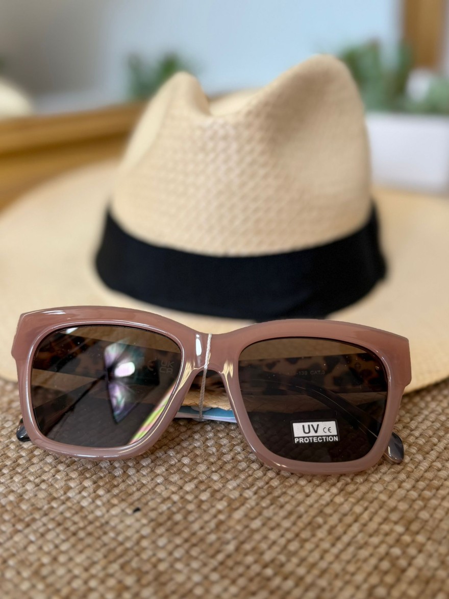 Lunettes de Soleil Carrées Camel Femme Tendance | Marina & Paloma