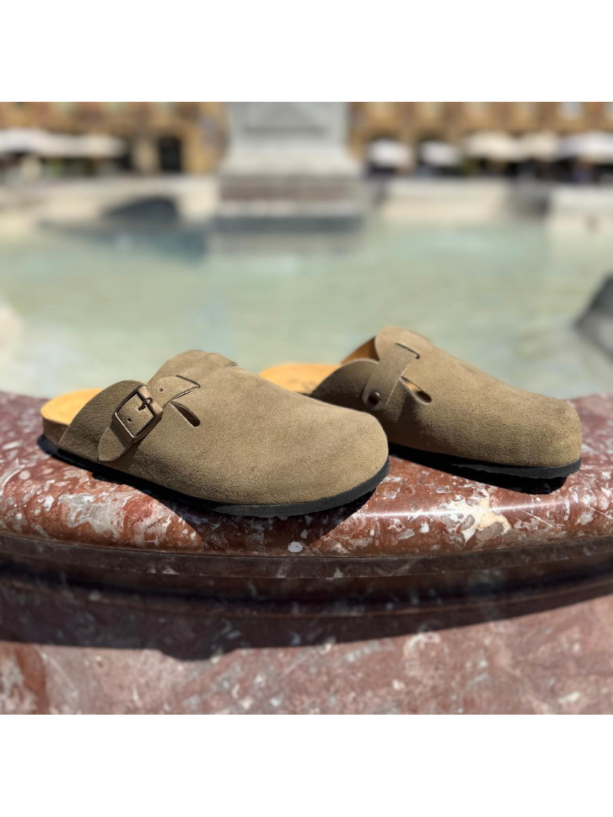 Sabot Plakton Blogg kaki cuir semelle anatomique | Marina & Paloma