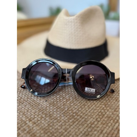 Lunettes de Soleil Rondes Noires Femme Bohème Chic | Marina & Paloma