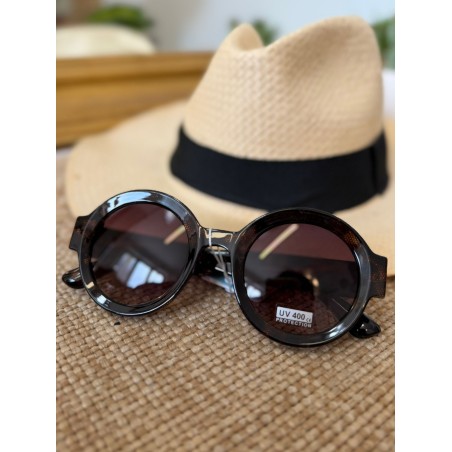 Lunettes de Soleil Rondes Noires Femme Vintage | Marina & Paloma