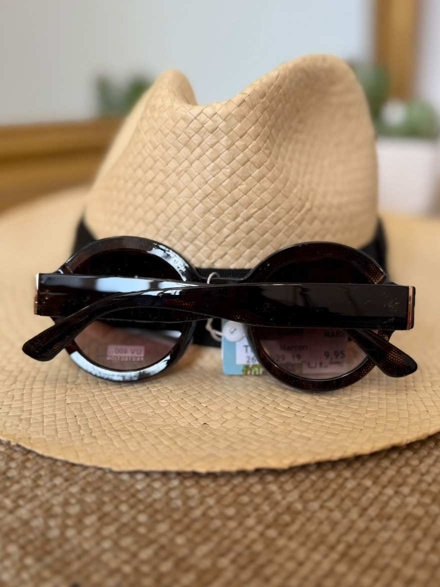 Lunettes de Soleil Rondes Noires Femme Vintage | Marina & Paloma