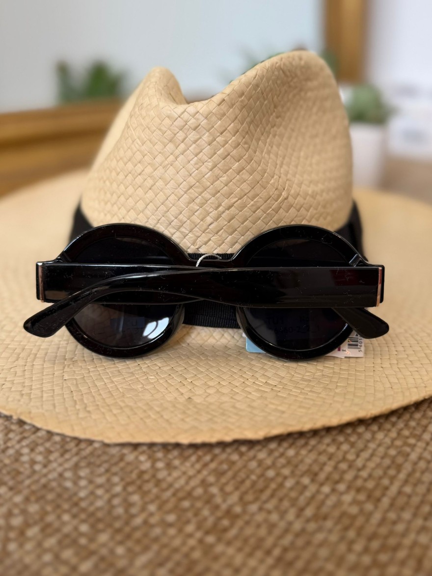 Lunettes de Soleil Rondes Noires Femme Vintage | Marina & Paloma
