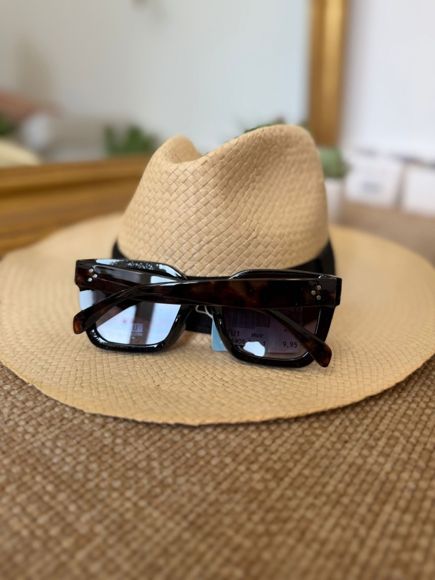 Lunettes de Soleil Carrées Noires Femme Tendance | Marina & Paloma