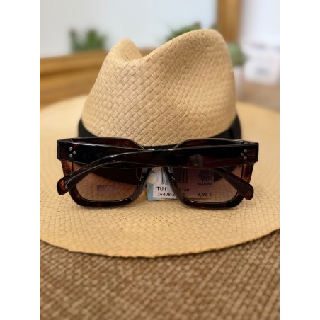 Lunettes de Soleil Carrées Marron Femme Tendance | Marina & Paloma