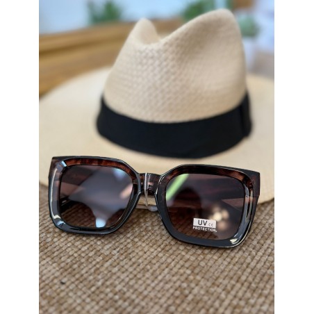 Lunettes de Soleil Carrées Marron Femme Tendance | Marina & Paloma