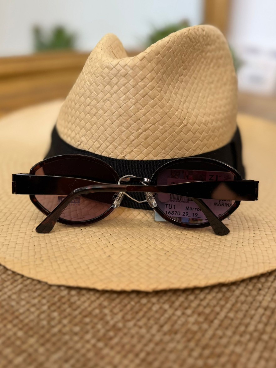 Lunettes de Soleil Ovales Marron Femme Vintage | Marina & Paloma