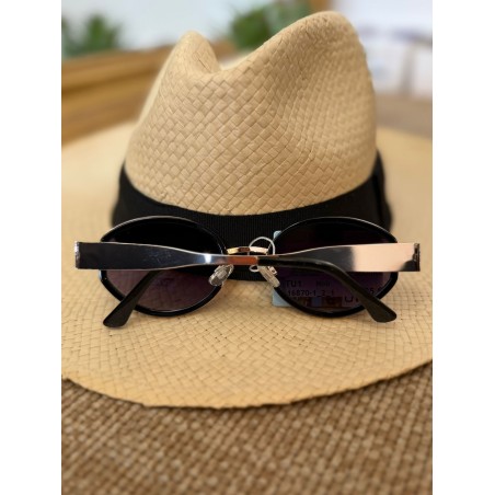 Lunettes de Soleil Ovales Noires Femme Vintage Chic | Marina & Paloma